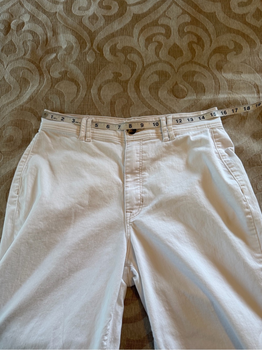 Nicole Miller New York Nomad Super High Rise Wide Leg White Jeans 10 - Picture 6 of 14